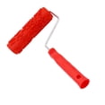 thumbnail image 3 of letairis 1/2/3/5 7 Assorted Embossed Pattern Painting Roller with Plastic Handle Red Type A 1 Pc, 3 of 6