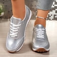 thumbnail image 2 of Willtoo Women's Slip on Sneakers Fashionable Contrast Orthopedic Sneakers Casual Mesh Lace Up Walking Sports Tennic Shoes for Walking, Commuting and Everyday Wear, 2 of 5