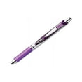 thumbnail image 2 of Pentel® EnerGel™ Retractable Liquid Gel Pens, Medium Point, 0.7 mm, Silver Barrel, Violet Ink, Pack Of 12, 2 of 10