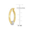 thumbnail image 2 of 14K Yellow and White Gold  Ball In Hoop Hoop Earrings (21mm), 2 of 3