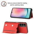 thumbnail image 3 of ELEHOLD for Samsung Galaxy A54 5G PU Leather Wallet Case with Card Holders Wrist Lanyard Handstrap Kickstand Function Shockproof Protective Wallet Cover for Samsung A54 5G,Red, 3 of 7