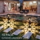thumbnail image 3 of Paquete de 10 Luces Solares para Jardín, Luz Led para Jardín, Luz de Paisaje, Luz Blanca Cálida Tomshine Luz del césped, 3 of 7