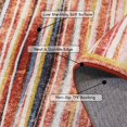 thumbnail image 4 of Area Rugs for Bedroom Entryway, 2x6 Boho Colorful Stripes Vintage Carpet Soft Faux Wool Bedside Rug, Indoor Floor Rug for Kids Girls Boys Home Decor Aesthetic, Dorm Nursery Farmhouse Multicolor, 4 of 9