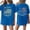 Blue, variant on Short Sleeve Crewneck T Shirt with 250 Years We The People Semi Centenary 1776 2026 Print Loose Fit Casual Top for Women Men Black L