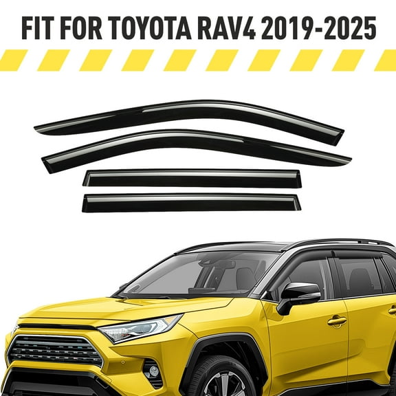 AEROGUYS Extra Durable Window Deflectors Tape-On Window Visors Rain Guards Fit for Toyota RAV4 2019-2025, Sun Visors, Wind Vent for Shades, Exterior Car Accessories - 4 pcs. AG0912