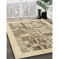 thumbnail image 3 of Ahgly Company Machine Washable Indoor Round Contemporary Dark Almond Brown Area Rugs, 4' Round, 3 of 7