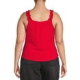 thumbnail image 2 of No Boundaries Juniors' Plus Size Button Front Tank Top, 2 of 5