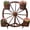 Brown + Wood+4, variant on LINGKA Wooden Wagon Planter Box with Wheels Mobile Flower Herb Vegetable Planting Cart Indoor Outdoor Patio Garden Balcony Decor