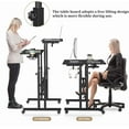 thumbnail image 6 of Small Standing Desk with Wheels, Mobile Stand Up Desk, Portable Standing Table on Wheels for Walking Pad, Rolling Computer Desk Adjustable Height, Tall Table, 6 of 9