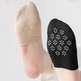 thumbnail image 6 of Toe Topper Half Foot Socks for Women, Fashion Liner No Show Mule Socks 4Pairs (Black/White/Gray/Nude), 6 of 6