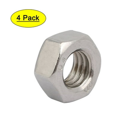 

4Pcs M8 x 1.25mm Pitch Metric Thread 201 Stainless Steel Left Hand Hex Nuts