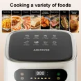 thumbnail image 4 of Hicloud 6.5QT Air Fryer, 1600W Multifunction Airfryer with Visible Window, Adjustable Time＆Temperature, Nonstick, 85% Less Oil, 100Pcs Liner, 4 of 9