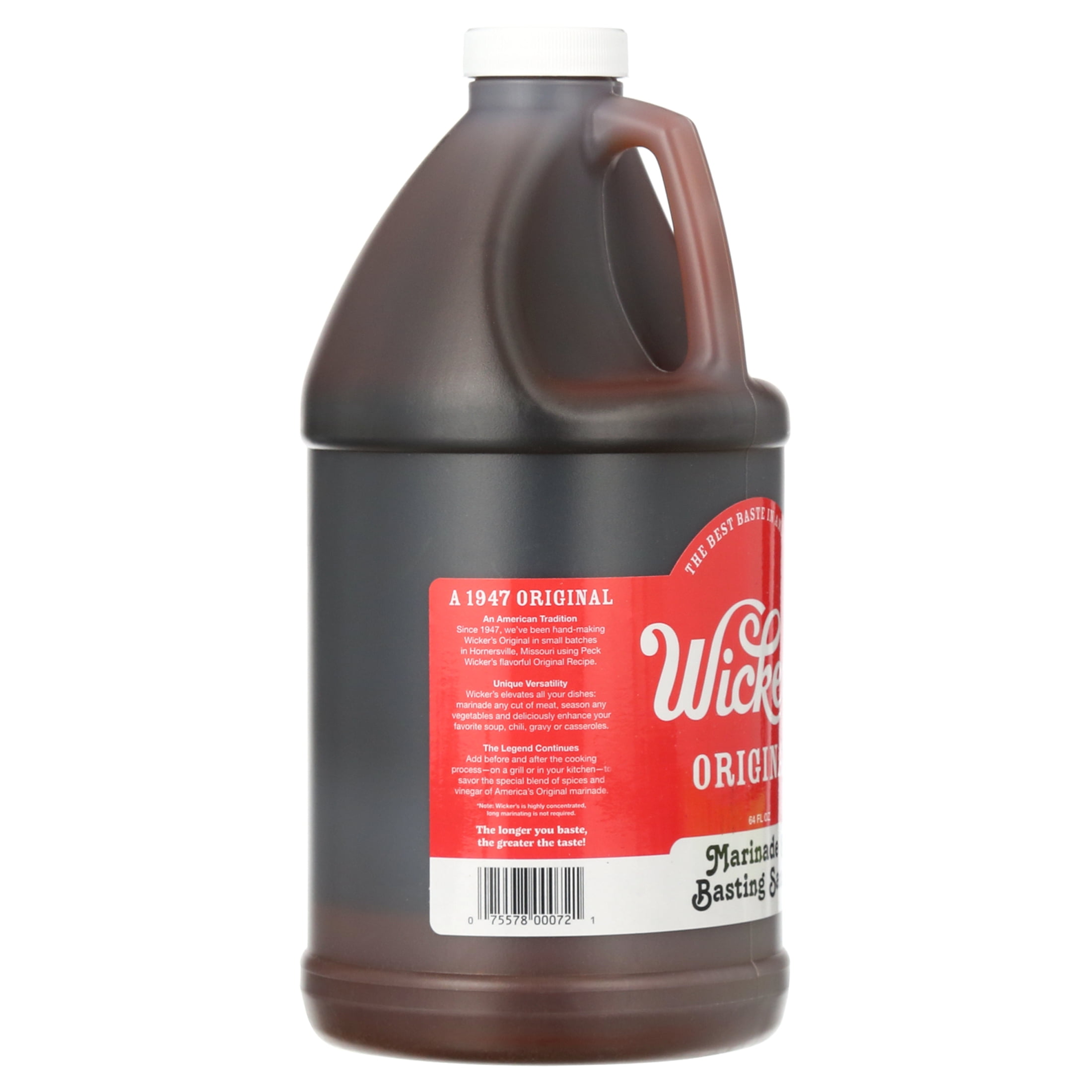 Wicker’s Original Marinade & Basting Sauce, 64 fl oz Jug – Family-Size Marinade for Grilling, Smoking, and BBQ