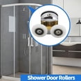 thumbnail image 3 of Bgsha 4pcs Double Douche Écran Porte Rouleau Haut et Bas 23mm Remplacement, 3 of 9
