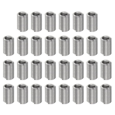 

Uxcell 30 Pack 10# 24 UNC 3D 14.4mm 304 Stainless Steel Helical Wire Threaded Inserts