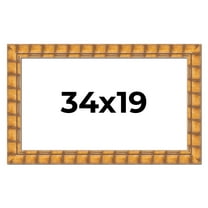 34x19 Frame Beige Real Wood Picture Frame Width 3 inches | Interior Frame Depth 0.5 inches |
