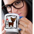 thumbnail image 2 of 3drose, I Love My Chihuahua Chocolate Tan, 15oz Two-tone Blue Mug, 2 of 6