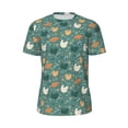 thumbnail image 6 of Rocae Flowe Rooster for Men's Mesh Quick-Dry Short Sleeve Workout T-Shirt,Mens Crew Neck Tee Lightweight Soft Classic T Shirts X-Large, 6 of 9