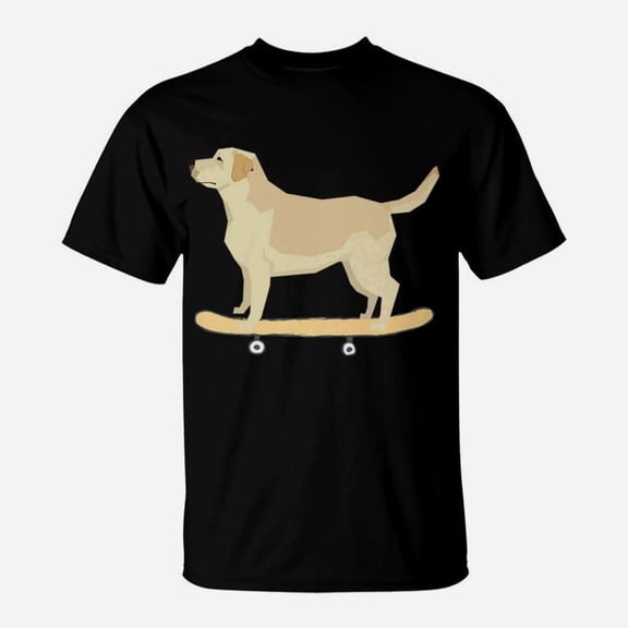 Funny Skateboarding Lab Dad Dog Puppy Gift TShirt