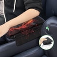 thumbnail image 6 of Renewold Wolf Flame Red Car Center Console Cover Soft Armrest Cover Protector Wear-Resistant Non-slip Middle Console Pad Protective Cover for Car Storage Box Universal Fit, 6 of 9