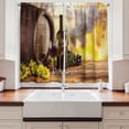 thumbnail image 2 of Ambesonne Wine Kitchen Curtains, Red and White Wine Taste, 55"x39", Brown Pale Green Yellow, 2 of 3