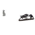 thumbnail image 1 of Escultura De Resina De Gato Y Toro, Figura Decorativa, Obra De Arte Moderna, Adorno De Animal Coleccionable Para Entrada, Estantería, Sala De Estar, Dormitorio, Escritorio, Regalos De, 1 of 8