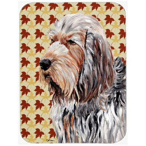 Otterhound Fall Leaves Mouse Pad, Hot Pad Or Trivet, 7.75 x 9.25 In.