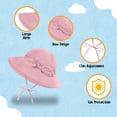 thumbnail image 4 of Protective Baby Bucket Sun Hat With UPF 50+ Protection Adjustable Infant Summer Beach Hats For Boy & Girl Breathable Toddler Swim Pool Play Sunhat With Wide Brim 12-24 Months Light Pink S, 50 CM, 4 of 5