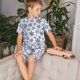 thumbnail image 4 of Balery Dark Blue Snowflakes Conjunto de Pijama Infantil de Manga Corta con Estampado – Ropa de Dormir de Algodón Suave-Large, 4 of 6