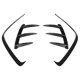 thumbnail image 1 of 4pcs Car Rear Bumper Splitter Spoilers Canard Trim For Mercedes- W176 A200 A250 A45 Amg Hatchback S, 1 of 5