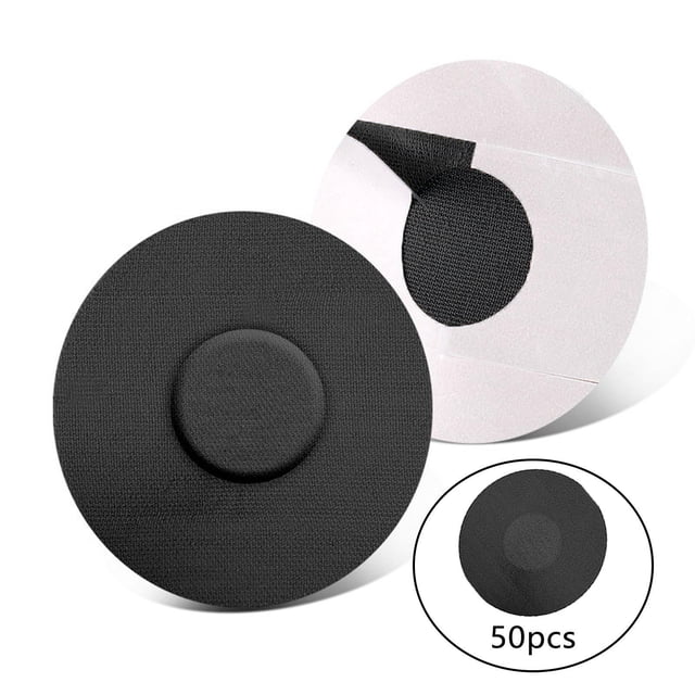 Greeniant 50x Sensor Cover Patch Parches Adhesivos Protección Sin Orificio Flexible carpas Negro 7.4x7 mm