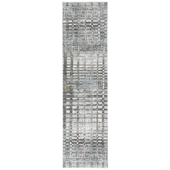 SAFAVIEH Winston Ethelinda Abstract Polyester Runner Rug, Grey/Beige, 2'2" x 8'
