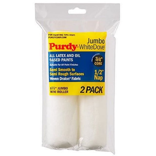 Funda para rodillo de pintura Purdy WhiteDove Jumbo, 16,5 cm, paquete de 2