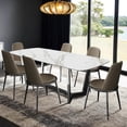 thumbnail image 6 of Furniture of America Agorthin Metal 7-Piece Dining Set in Silver, 6 of 6