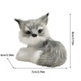 thumbnail image 3 of Foxy plush,Ftuffed fox,Simulation Brown Fox Toy Furs Squatting Fox Model Home Decoration Animals World with Static Action Figures Plush Mini Fox H, 3 of 7