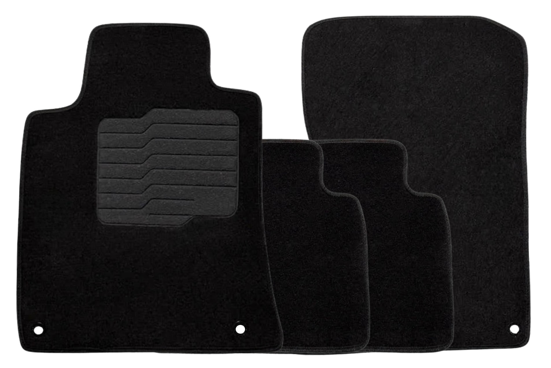 Carpet Floor Mats Fit for 2019 to 2025 Nissan Altima with Driver Heel Pad, Safety Locks, Front and Rear Set, Black