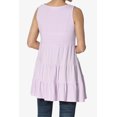 thumbnail image 2 of TheMoogan Women's S~3X Sleeveless Tiered Ruffle Babydoll TUNIC Cute Relaxed Tank Top, 2 of 6