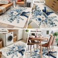 thumbnail image 6 of Area Rug 48×72in, Blue Eucalyptus Leaves Vase on Linen Floor Carpet Living Room Rug, Spring Flower Leaf Non-Slip Welcome Mat Indoor Rugs for Bedroom Dining Room, 6 of 9