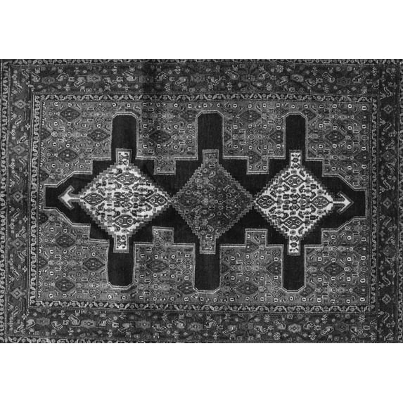 Ahgly Company Indoor Rectangle Persian Gray Traditional Area Rugs, 3' x 5'