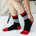 thumbnail image 3 of LOFIR Toe Socks for Men, Cotton Athletic Running Ankle 5 Finger Quarter Mens Ankle Socks Size 7-10.5, 5 Pairs, 3 of 7