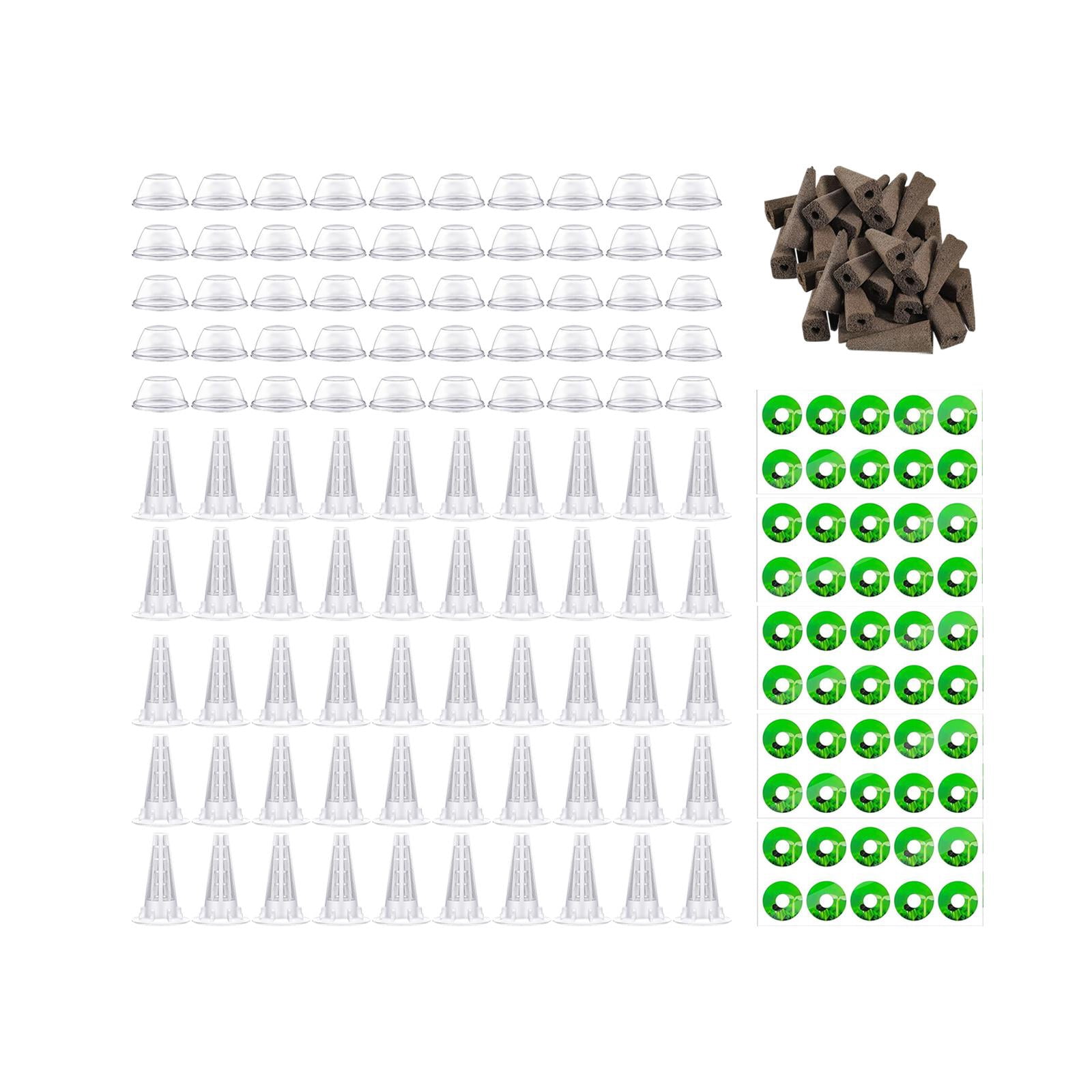 figatia Hydroponics Planting Set Garden DIY Accessories Easy to Use Hydroponics Supplies for Fruits Hydroponics Growing System Cilantro 50 Piece