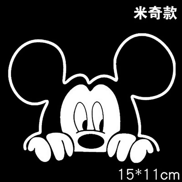 Disney Mickey Minnie Mouse Car Sticker Cartoon Auto Body Rearview Mirror Window Car Tail Sticker Covering Up Scratches Decals