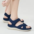 thumbnail image 5 of Mostsola Womens Hook and Loop Slingback Sandals Crisscross Strappy Comfy Footbed Slide Sneakers, 5 of 8