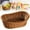 7.5 x5 in, variant on Rattan Small Fruit Plate, Dessert Tray & Household Basket for Bread, Snacks & Living Room Use