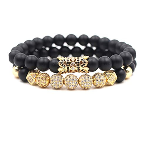 skinny bracelet unisex bracelet mate black onyx bracelet with pave bead adjustable onyx bracelet unisex bracelet