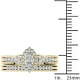 thumbnail image 4 of 1/2 Carat T.W. Diamond Marquise Framed Cluster 10kt Yellow Gold Engagement Ring Set, 4 of 5