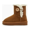 thumbnail image 3 of Weestep Wood Button Warm Shearling Winter Lightweight Snow Boots(7 Toddler, Brown), 3 of 7