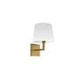 thumbnail image 4 of Homestock Gothic Glamour 1 Light Incandescent Wall Sconce, Aged Brass W/ White Shade, 4 of 4