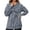 Blue, variant on Yuhangmm Women's Sweatshirts Casual Long Sleeve Hooded Pullover with Drawstring Button Front for Fall Winter Comfortable Loose Fit Hoodie with Cozy Feel Grey S