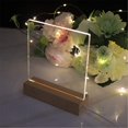 thumbnail image 4 of Wooden Light Base, Wooden LED Base 5.9 Inch Rectangle Display Pedestal Night LED Warm Light Lamp Base Lighted Display Stand with USB Switch for Crystal Glass Acrylic Art Display (B: 2pcs Open Slot), 4 of 8